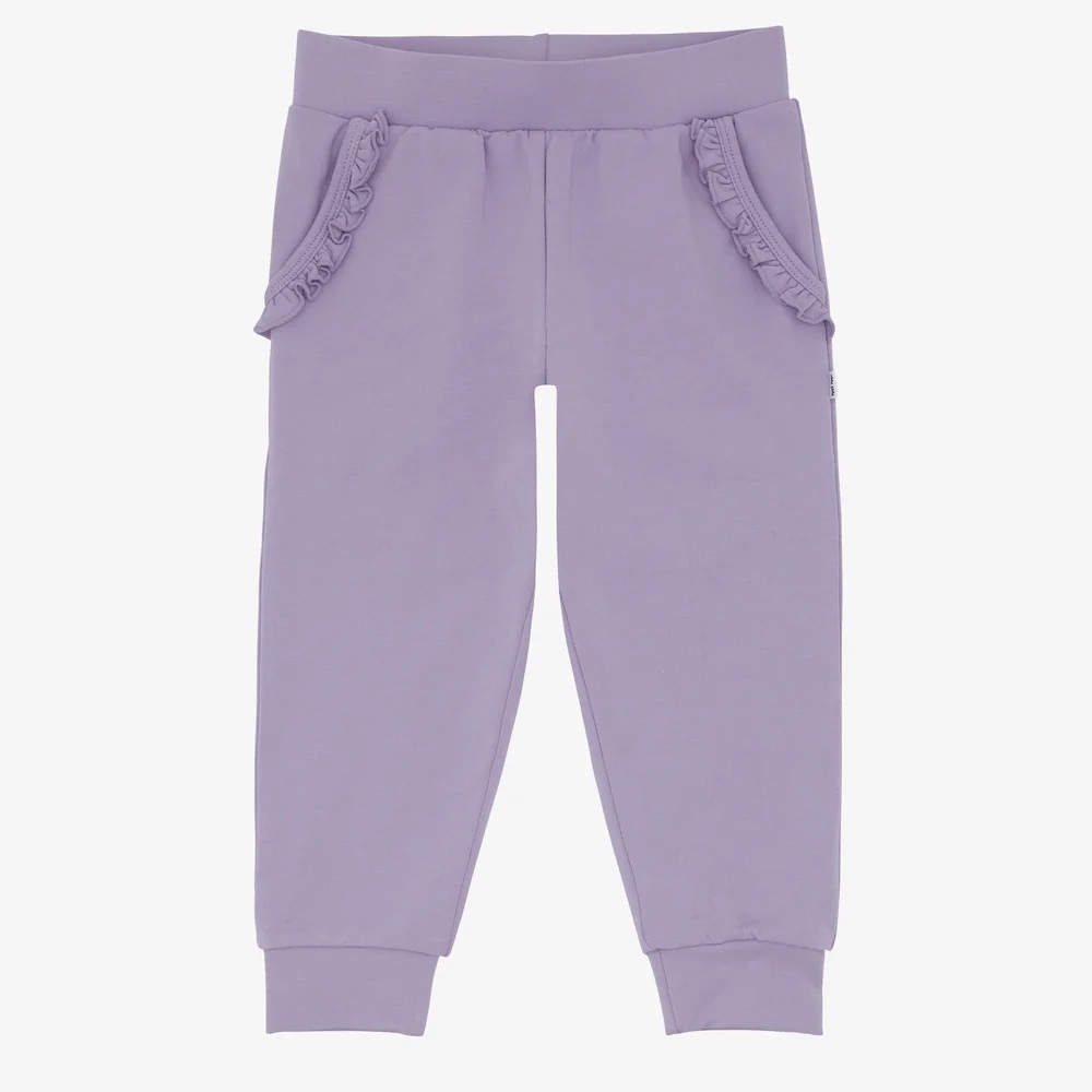 Little Sleepies Ruffle Jogger Dusty Lavender 2T